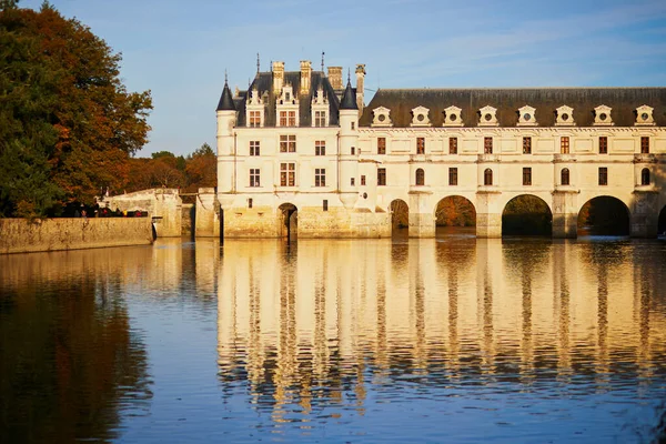 2021年11月6日 切农索 法国城堡及其在法国哲尔河上花园的空中无人驾驶图像 — 图库照片