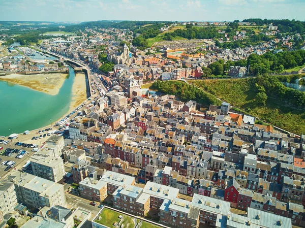 Pittoresco Paesaggio Panoramico Scogliere Gesso Bianco Vicino Treport Somme Dipartimento — Foto Stock