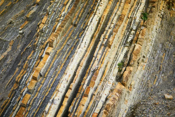 Berömda Flysch Zumaia Baskien Spanien Flysch Sekvens Sedimentära Berglager Som — Stockfoto