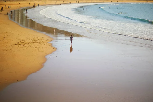 Scenic View Concha Beach San Sebastian Donostia Basque Country Spain — 스톡 사진