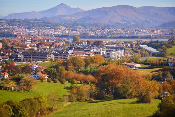 Aerial Scenic View Beautiful Hondarribia Village Basque Country Spain — Stockfoto