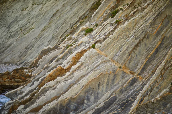 Famous Flysch Zumaia Basque Country Spain Flysch Sequence Sedimentary Rock — Foto de Stock