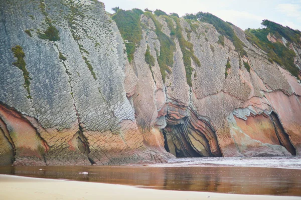 Berömda Flysch Zumaia Baskien Spanien Flysch Sekvens Sedimentära Berglager Som — Stockfoto