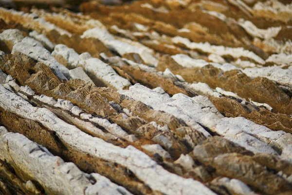 Berömda Flysch Zumaia Baskien Spanien Flysch Sekvens Sedimentära Berglager Som — Stockfoto