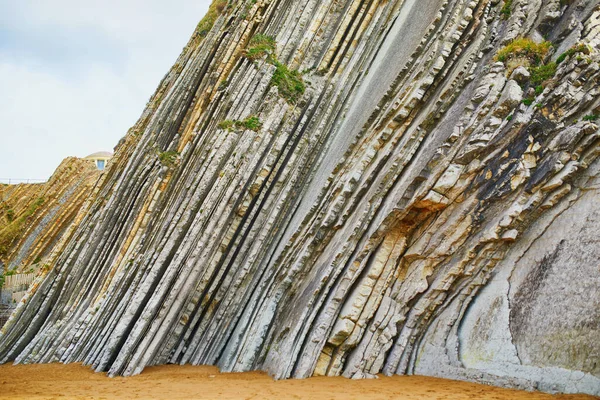 Famous Flysch Zumaia Basque Country Spain Flysch Sequence Sedimentary Rock — Stockfoto