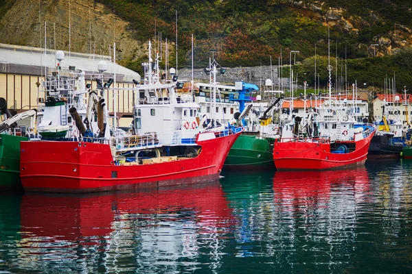 Fishing Boats Port Getaria Basque Country Spain — Fotografia de Stock