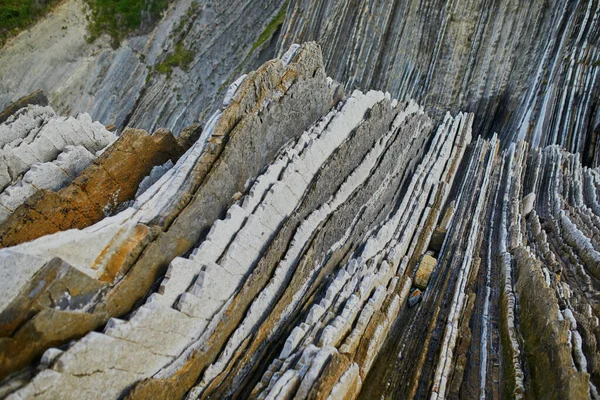 Famous Flysch Zumaia Basque Country Spain Flysch Sequence Sedimentary Rock — Stockfoto
