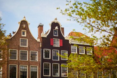 Scenic view of beautiful buildings in Amsterdam, the Netherlands