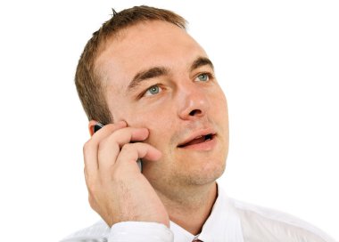 telefonla konuşan adam.