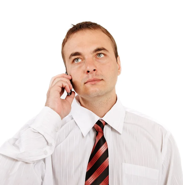 Homem falando por telefone . — Fotografia de Stock