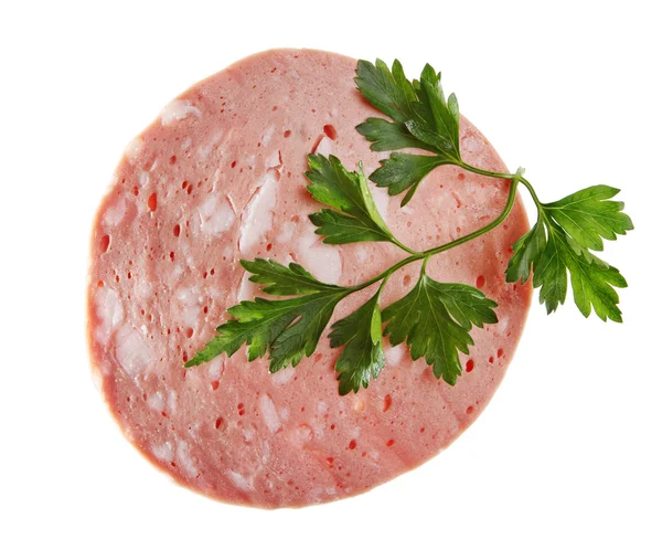 Sausage and parsley. — Stock Photo, Image