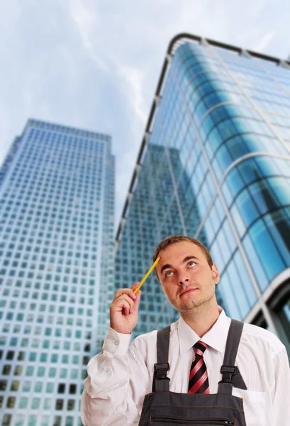 Building and businessman.. — Stock Photo, Image