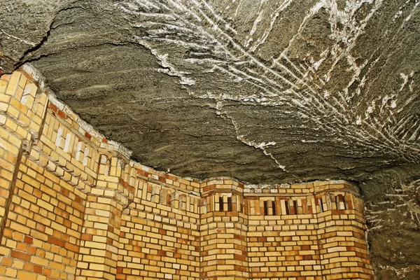 Wall in salt cave.