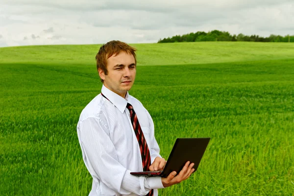 Man with laptop. Stock Photo