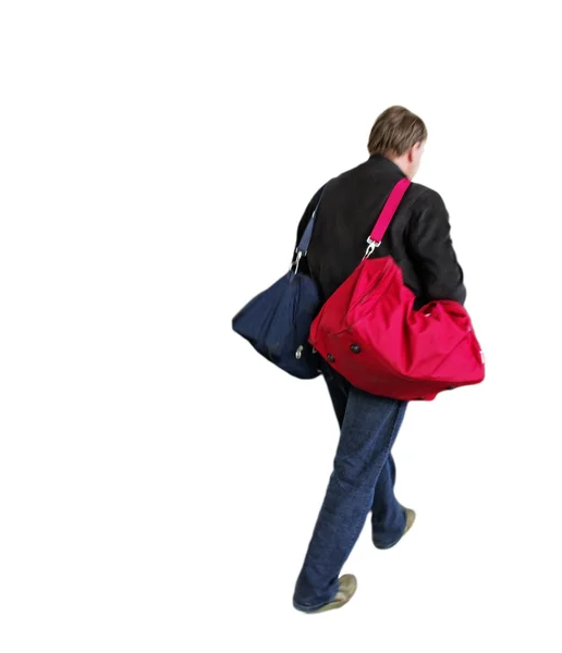 Чоловік з двома сумками . — стокове фото