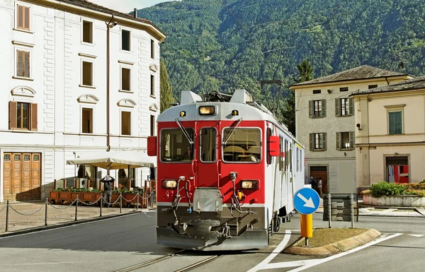 Train on the street. — Stock Photo, Image