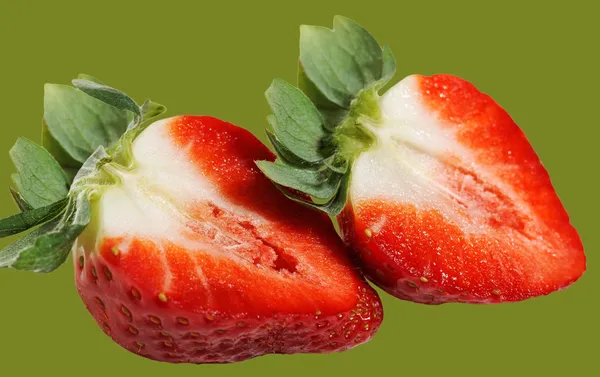 Two half of strawberry. — Stock Photo, Image