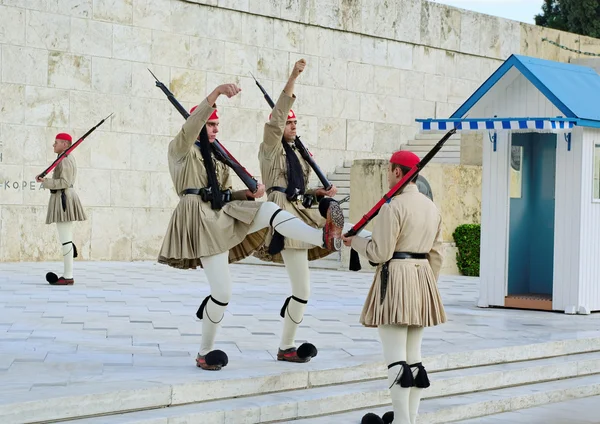 Greek Presidential guard change. — Stock Photo, Image