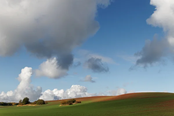 Terreni agricoli collinari . — Foto Stock