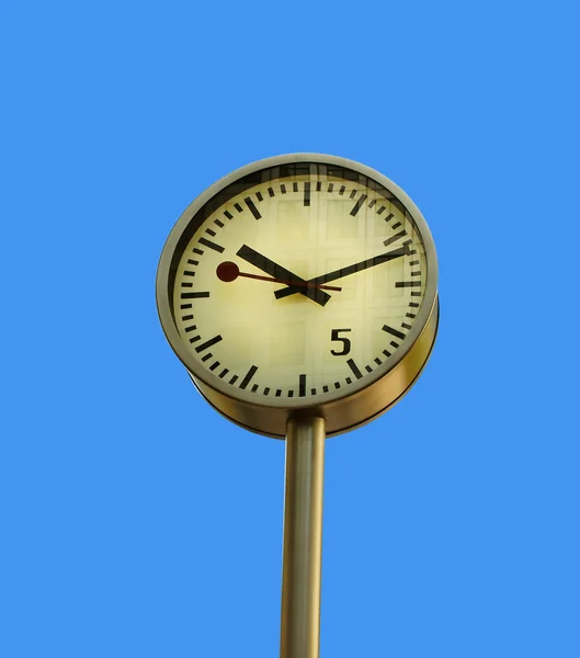 Clock in Canary Wharf. — Stock Photo, Image