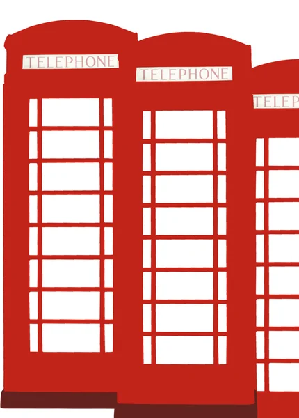 Red phone boxes. — Stock Photo, Image