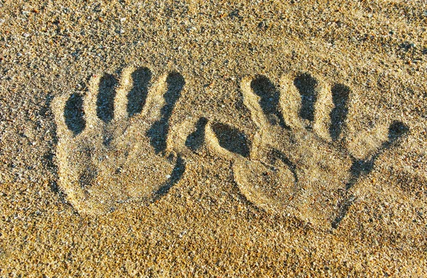 Prints on the sand. — Stock Photo, Image