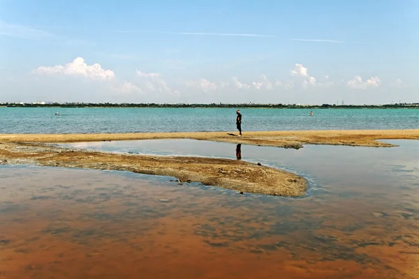 Moinaki salt lake. — Stockfoto