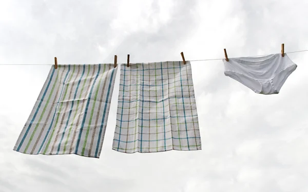 Objects on the clothes line. — Stock Photo, Image