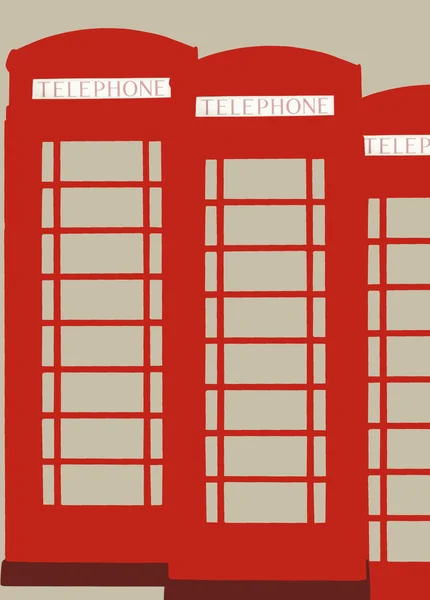 Rote Telefonzellen. — Stockfoto