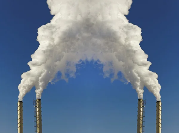 Smoke from chimneys. — Stock Photo, Image
