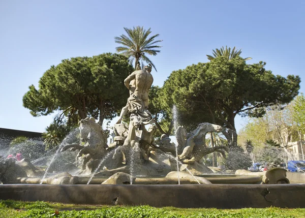 Fountain in Catania, Italy. — Stock Photo, Image