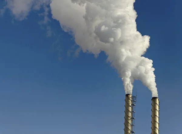 Smoke from chimneys. — Stock Photo, Image