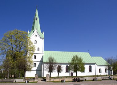 Church in Dobele, Latvia. clipart