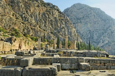  delphi Yunanistan'da arkeolojik kalıntıları
