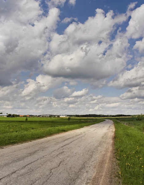 Turn country road. — Stock Photo, Image