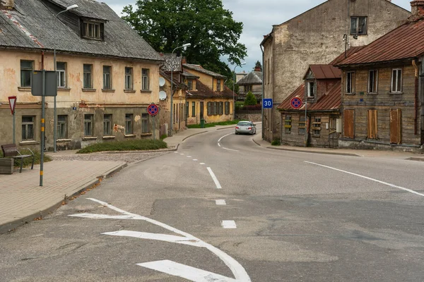 Küçük Bir Şehrin Caddesine Bak — Stok fotoğraf