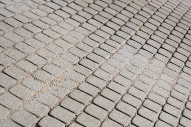 Taş yolun yüzeyi. 