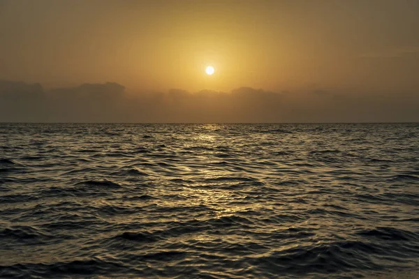 Zachód Słońca Wyspie Grecji — Zdjęcie stockowe