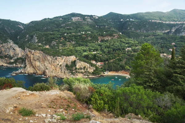 Paesaggio Montagne Sull Isola Grecia — Foto Stock