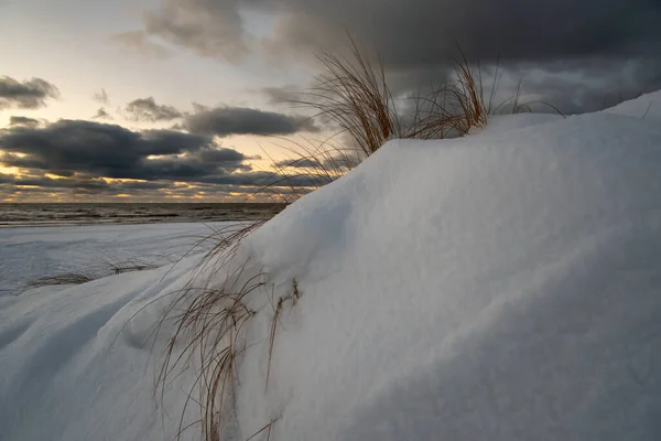 Uitzicht Oostzeekust Winter — Stockfoto