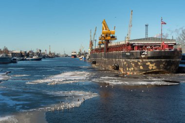 Liepaja, Letonya 'nın başkenti Liepaja' da yer alan bir şehirdir. 27 Aralık 2021, Liepaja, Letonya.