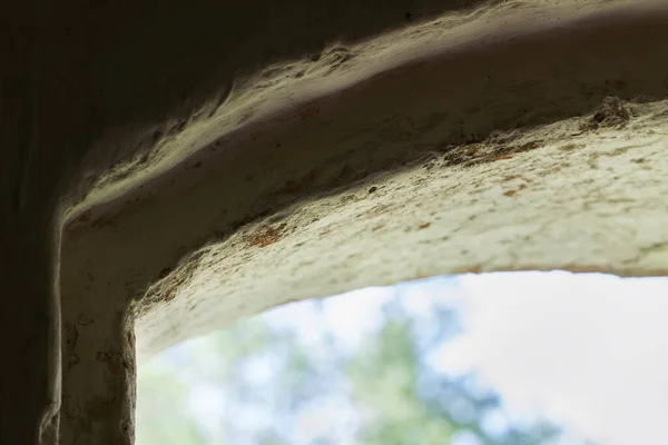 Detalhe Uma Porta Arco Pedra Antigo Castelo — Fotografia de Stock