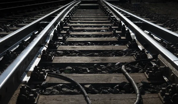 Blick Auf Das Bahngleis — Stockfoto