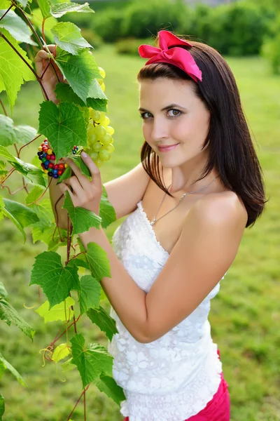 Hermosa chica en un picnic — Foto de Stock