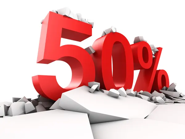 Sconto del 50% — Foto Stock