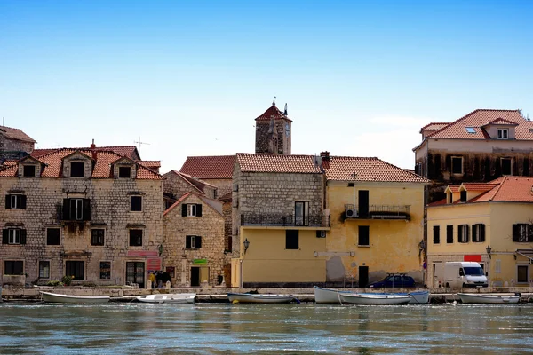 Piękną panoramę starego miasta Omiš Chorwacja — Zdjęcie stockowe