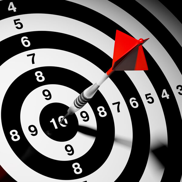 Dart hitting a target
