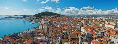 tarihi şehir Split muhteşem panoramik Üstten Görünüm
