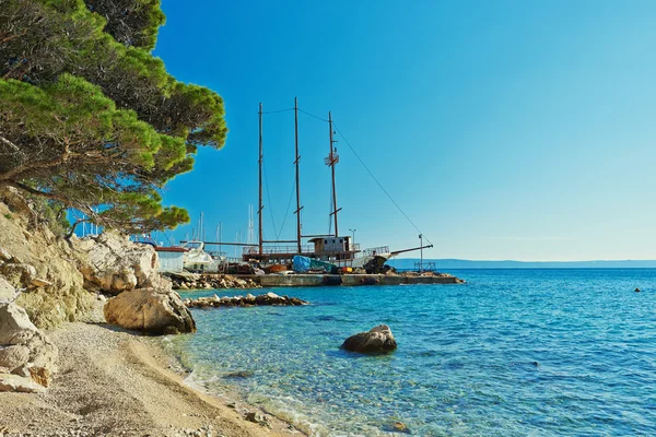Adriyatik Denizi güzel Bay eski yelkenli tekne