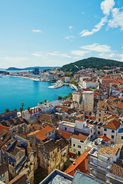 Amazing top view of the historic city Split in Croatia — Stock Photo, Image